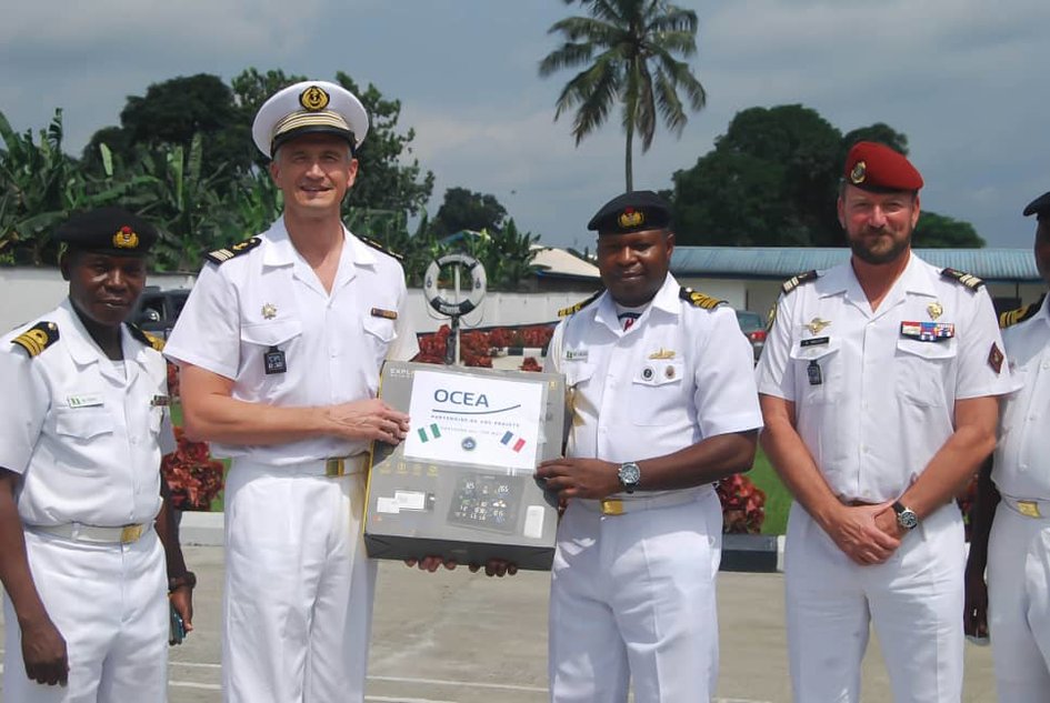 Handover of a weather station to the Nigerian Navy Hydrographic School