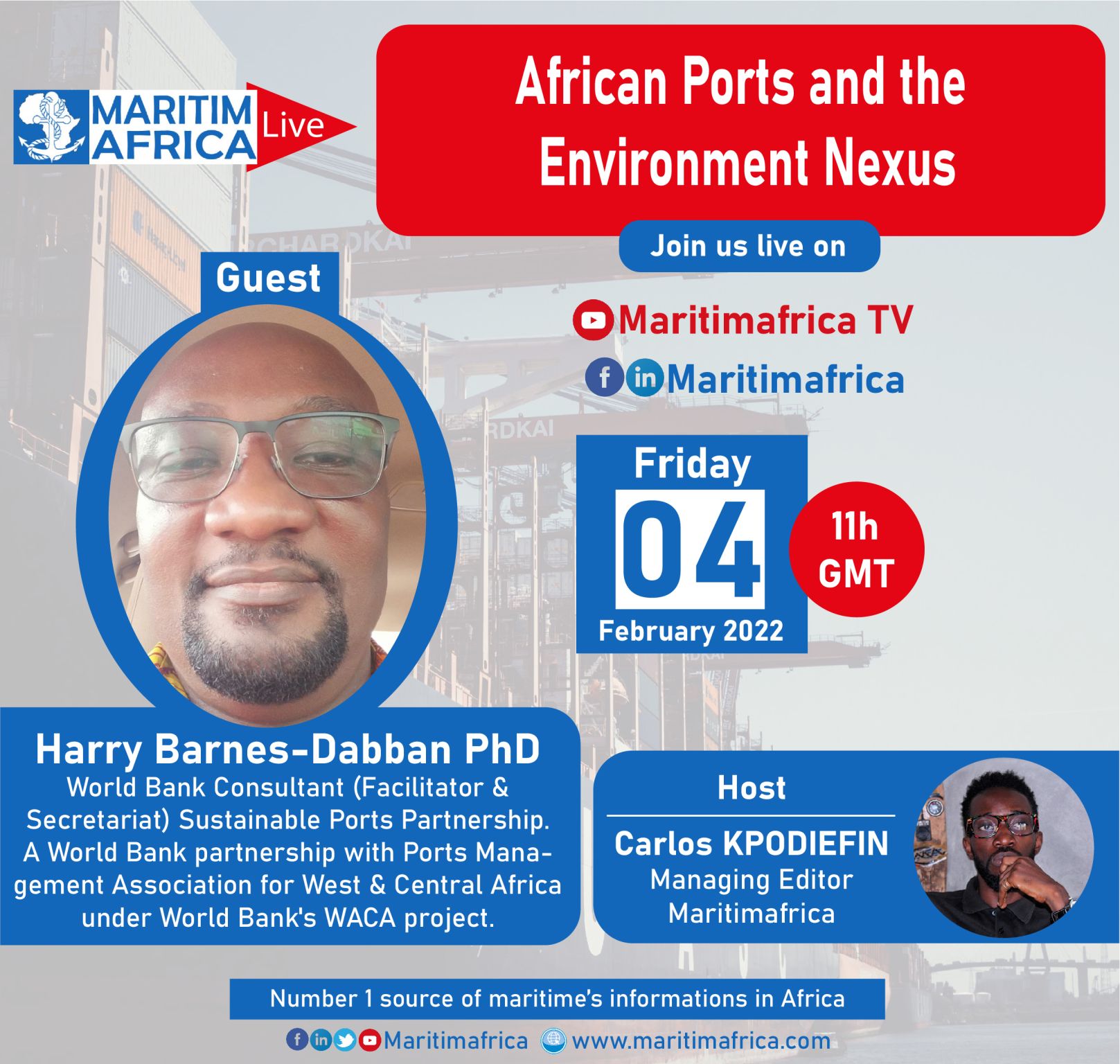 Maritimafrica Live : “African Ports and the Environment Nexus”