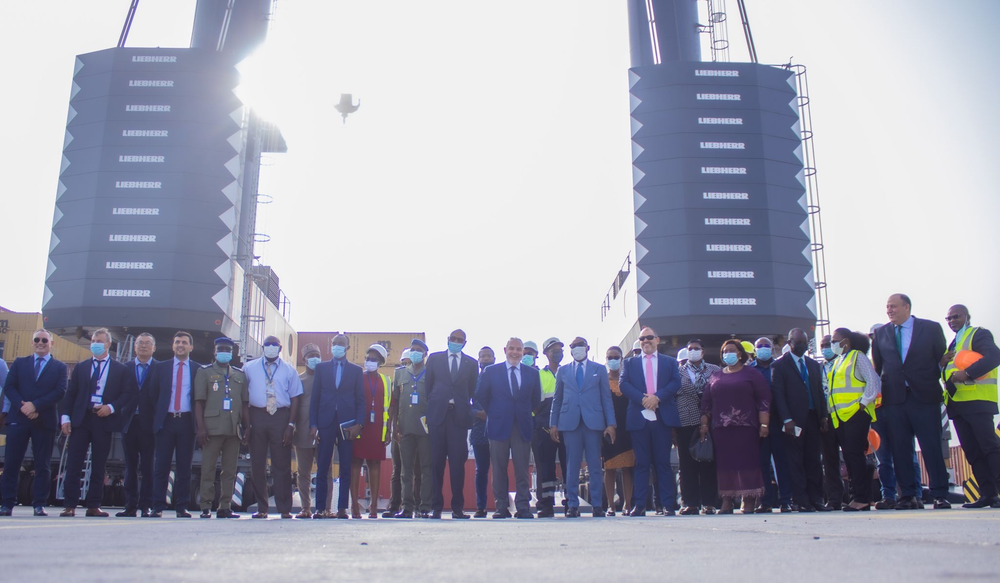 Reception of 02 mobile cranes by Minister Kokou Edem TENGUE for Lomé Container Terminal (LCT)