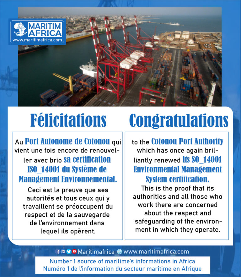 Cotonou Port Authority : ISO 14001 Environmental Management System Certification