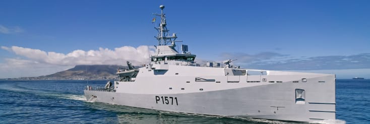 Damen Shipyards Cape Town delivers first of three Multi-Mission Inshore Patrol Vessels to South African Navy