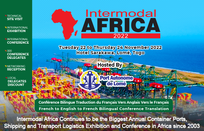 Intermodal Africa, Hotel Sarakawa, Lomé, Togo,Tuesday 22 to Thursday 24 November 2022