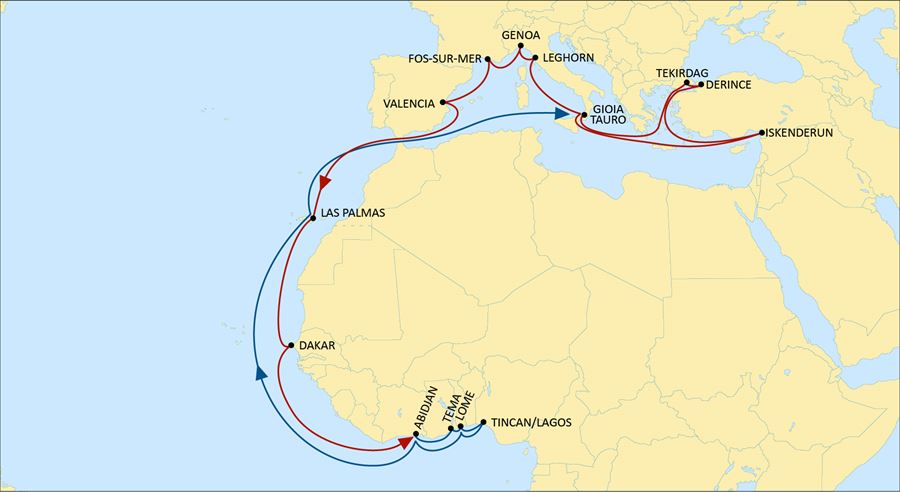 Türkiye, West Med And WAF Now Directly Connected by MSC