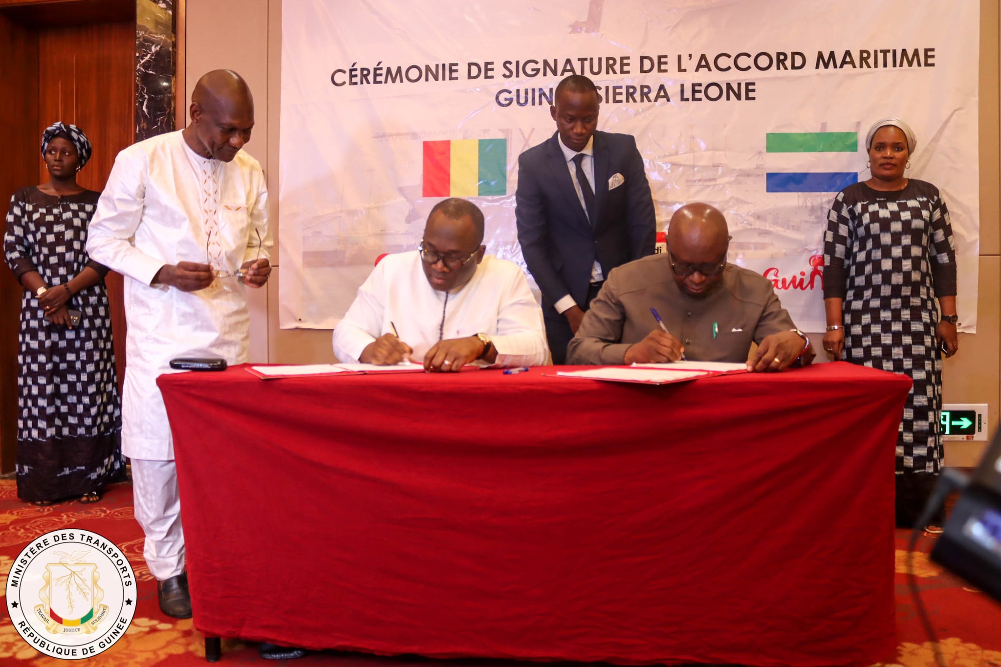 Signing ceremony of a maritime agreement between Guinea and Sierra Leone