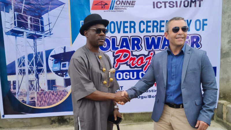 Onne Multipurpose Terminal provides Ogu community with sustainable water systems