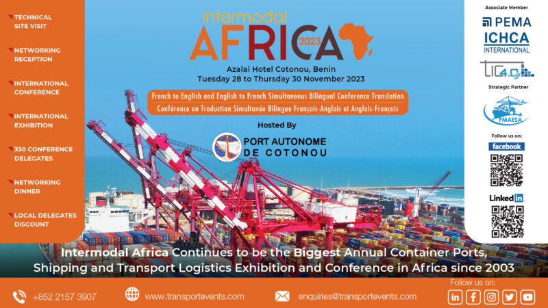 Intermodal Africa, Azalaï Hotel Cotonou, Benin, Tuesday 28 to Thursday 30 November 2023