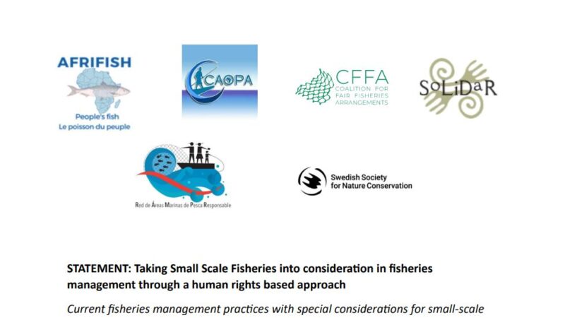 STATEMENT: Taking Small Scale Fisheries into consideration in fisheries management through a human rights based approach