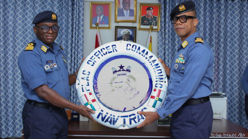 COMMODORE BEK ATIAYAO HANDS OVER COMMAND OF NAVTRAC TO COMMODORE ASIEDU LARBI