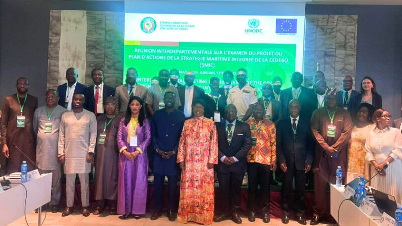 The ECOWAS Commission reviews a draft action plan for its Integrated Maritime Strategy (EIMS)