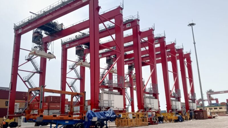 Benin Terminal takes delivery of four new gantry cranes