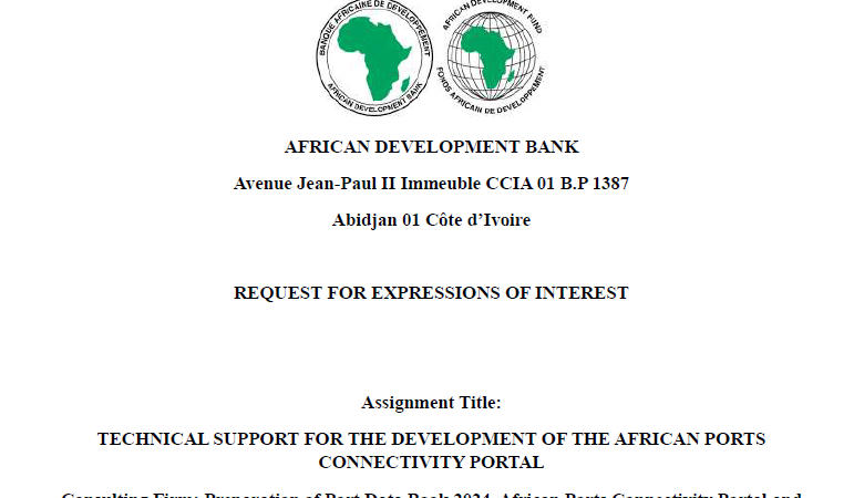 EOI – Consulting Firm: Preparation of Port Data Book 2024, African Ports Connectivity Portal and African Port Index – PICU