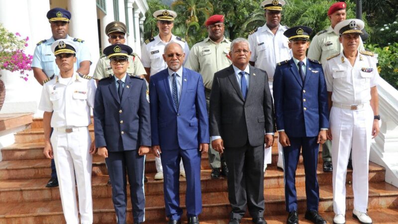 COMMANDER IN CHIEF COMMISSIONS TWO NEW OFFICERS IN SEYCHELLES DEFENCE FORCES