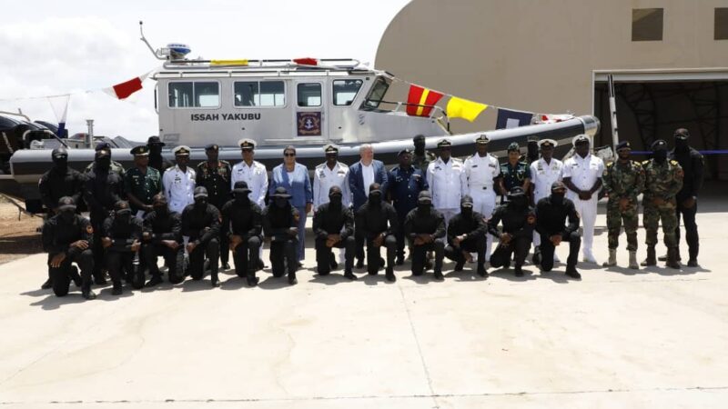 GHANA NAVY RECEIVES TWO BOATS, STORAGE FACILITY FROM US