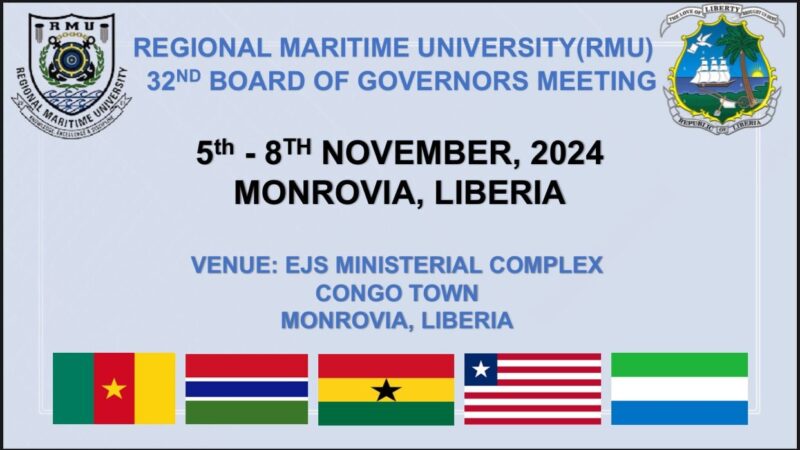 Regional Maritime University Board of Governors Meeting Opens in Liberia