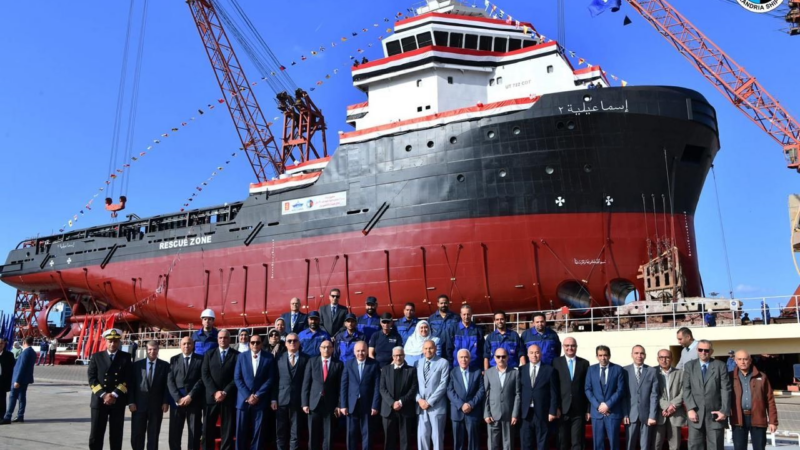 Alexandria Shipyard Launches Second Tugboat “Ismailia 2” for the Suez Canal Authority