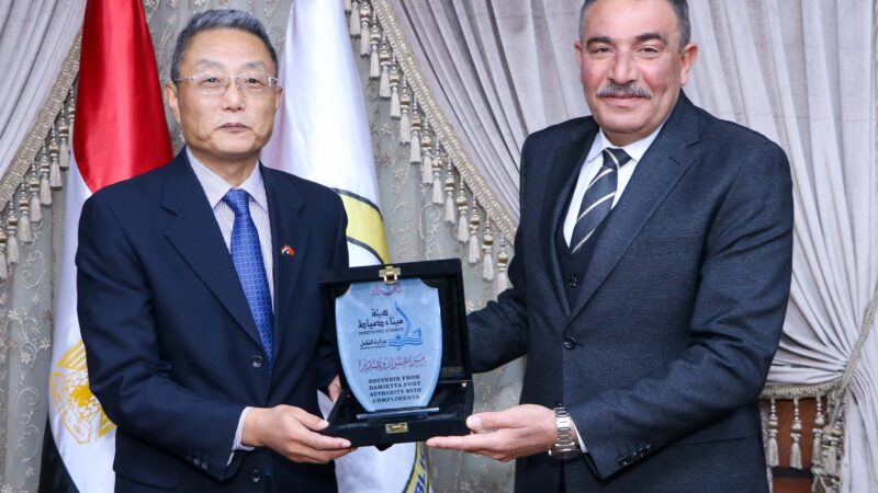 A Chinese delegation in a visit to maritime Damietta port to enhance bilateral cooperation