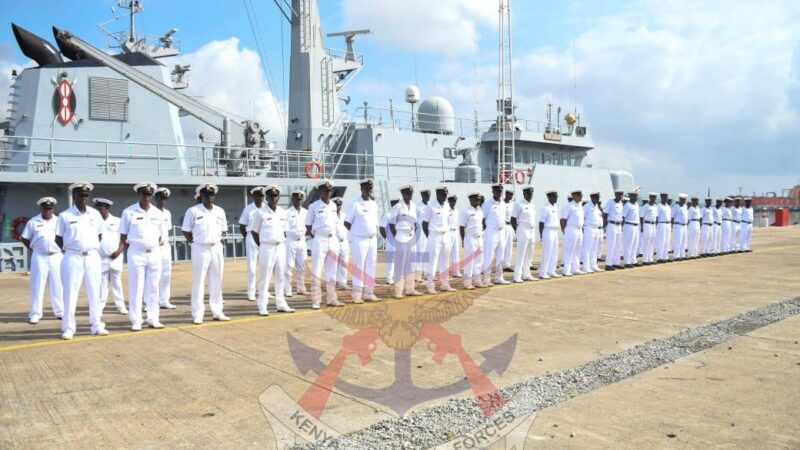 COMMANDER KENYA NAVY FLAGS OFF EX-JITEGEMEE XXVII AND LAUNCHES REGIONAL OPERATION BAHARI MOJA