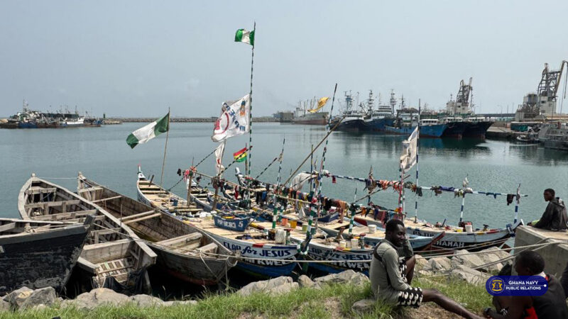 GHANA ARMED FORCES RESCUES STRANDED FISHERMEN AT SEA