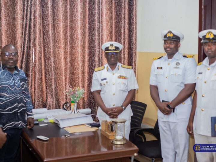 GHANA NAVY HYDROGRAPHIC UNIT PAYS COURTESY CALL ON WESTERN REGIONAL SURVEYOR