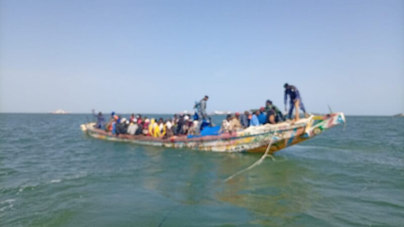 GAMBIA NAVY FOILS IRREGULAR MIGRATION ATTEMPT, INTERCEPTS 75 SUSPECTED MIGRANTS AT SEA