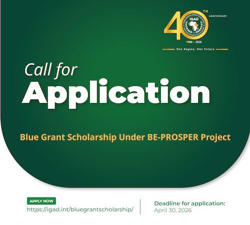 Call for applications: Blue Grant Scholarship Under Be-Prosper Project