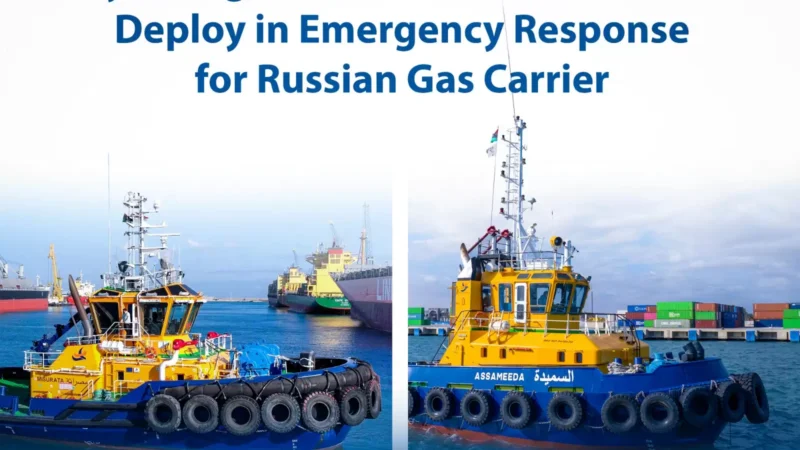 Libyan Tugs “Al-Samida” and “Misrata” Deploy in Emergency Response for Russian Gas Carrier