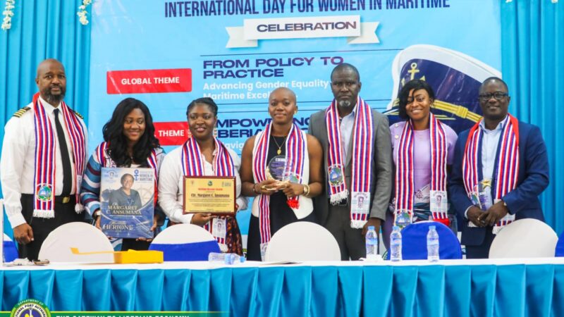 Hon Sekou A. M. Dukuly bags another award from the Women in Maritime for West and Central Africa, as Liberia’s ports infrastructure improve