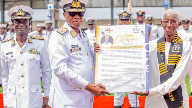 GHANA NAVY NAMES SLIPWAY AFTER COMMANDER JAK ADIKU (RTD)
