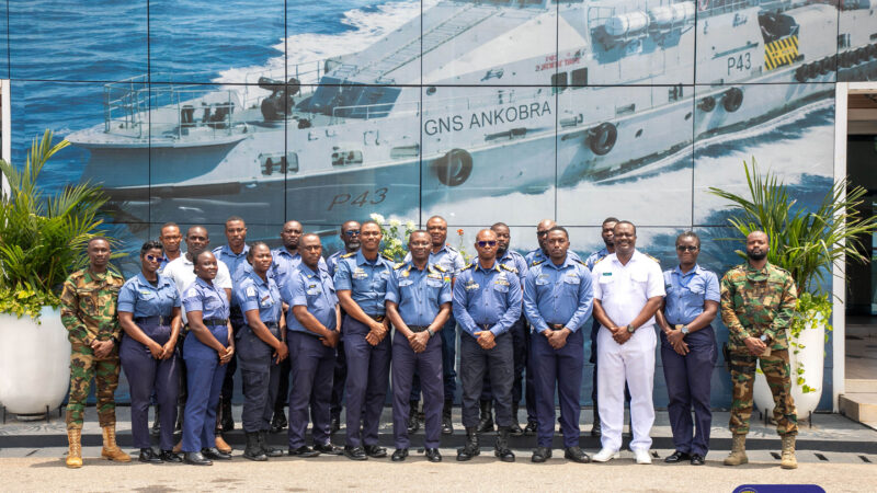 GHANA – COMMODORE STEPHEN BILLINS NYAM HANDS OVER TO NAVAL CAPTAIN ISAAC ARATUO