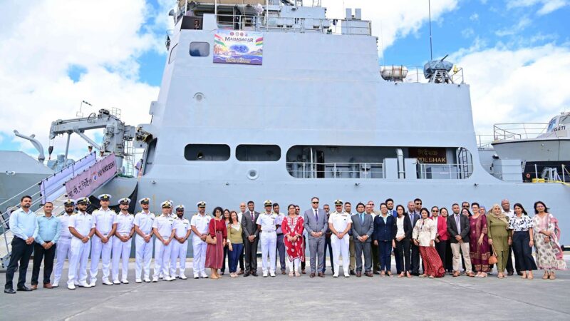 INS Nirdeshak in Mauritius for joint hydrographic surveys