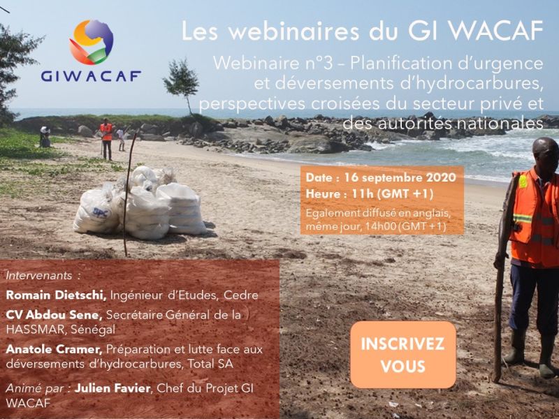 3ème webinaire du GI WACAF : « Planification d’urgence et déversements d’hydrocarbures, perspectives croisées du secteur privé et des autorités nationales »