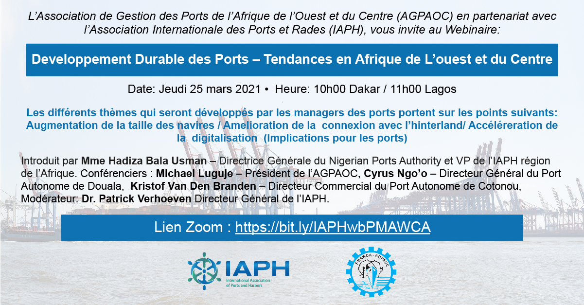 Webinaire : « Développement Durable des Ports – Tendances en Afrique de L’ouest et du Centre »