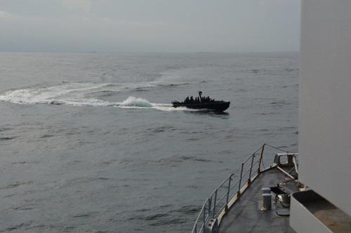 CORYMBE 157 : le Commandant Bouan s’entraîne avec la gendarmerie maritime ivoirienne