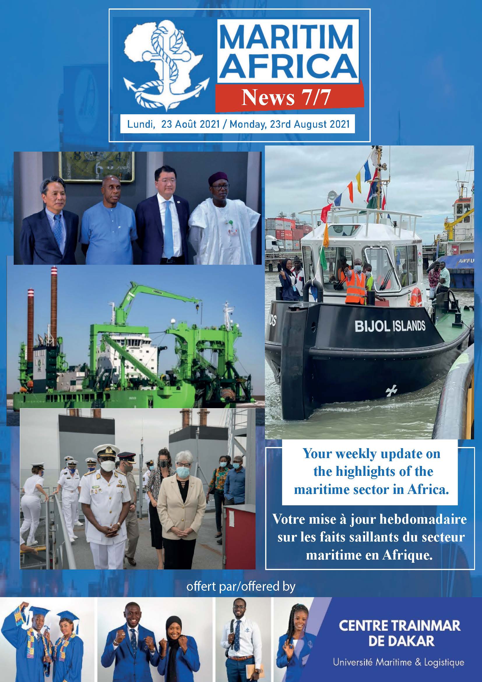 Maritimafrica News 7/7 (Semaine du 16 au 22 août 2021)
