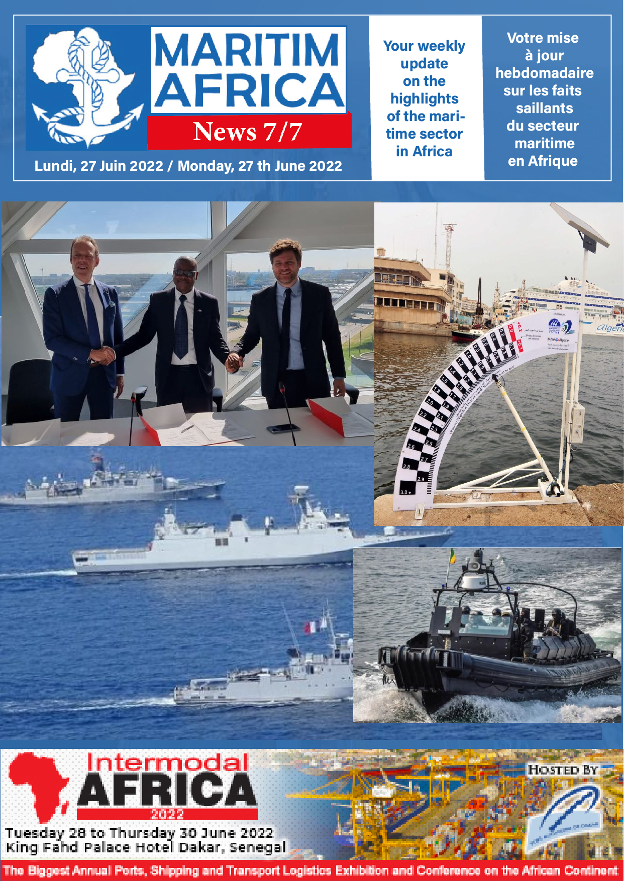 Maritimafrica News 7/7 (Semaine du 20 au 26 juin 2022)