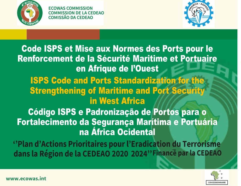 La CEDEAO forme les acteurs du domaine portuaire sur les normes de Sûreté et de Sécurité Maritimes et Portuaires en Afrique de l’Ouest