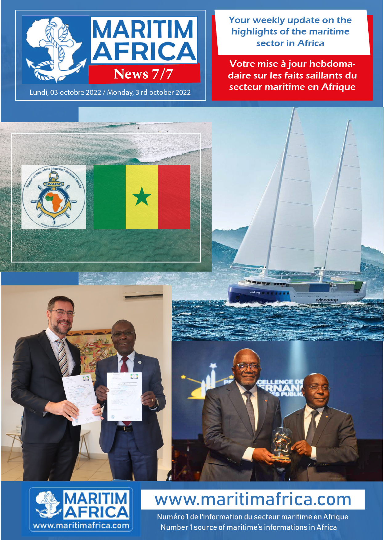 Maritimafrica News 7/7 (Semaine du 26 septembre au 02 octobre 2022)