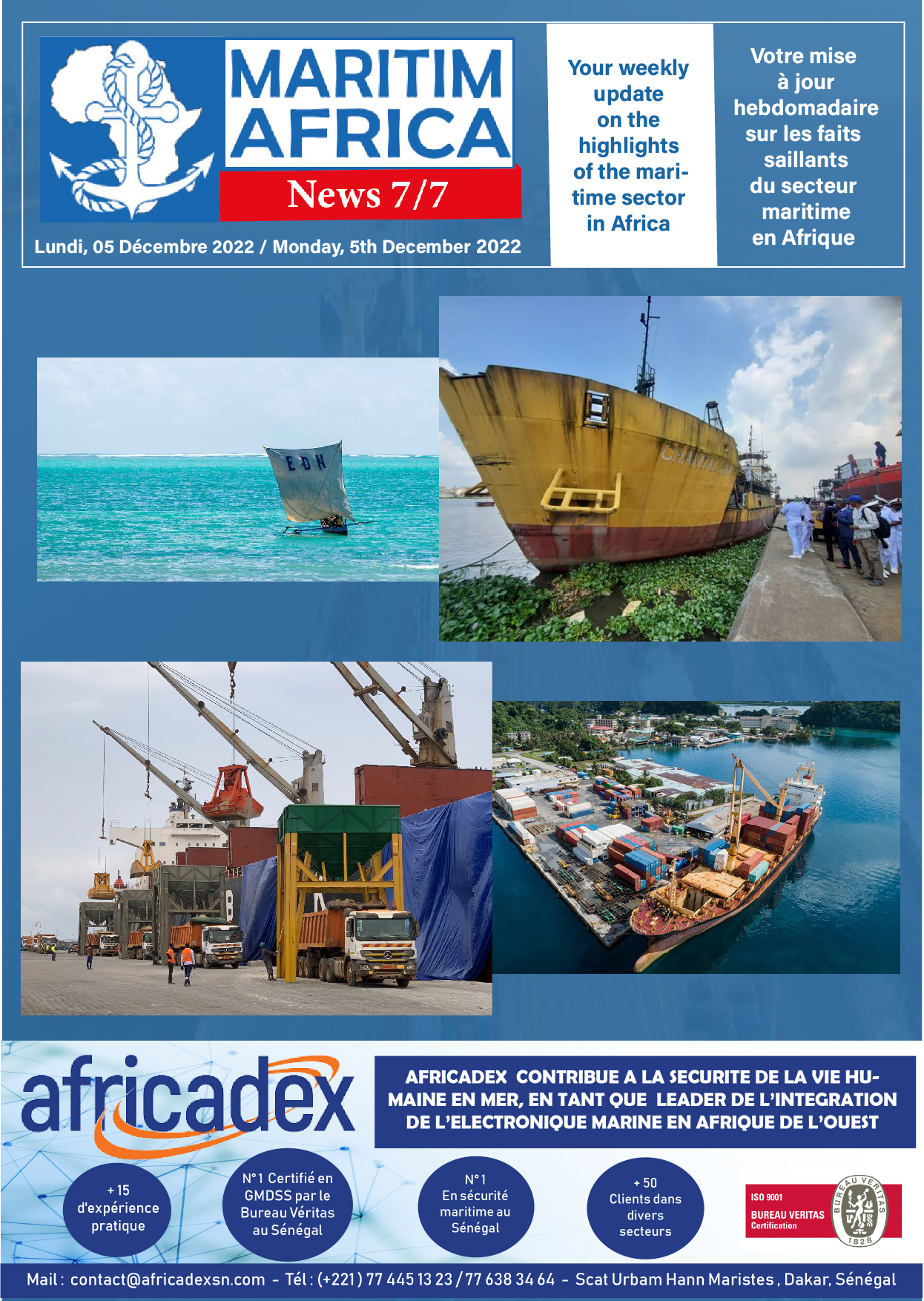 Maritimafrica News 7/7 (Semaine du 28 novembre au 04 décembre 2022)