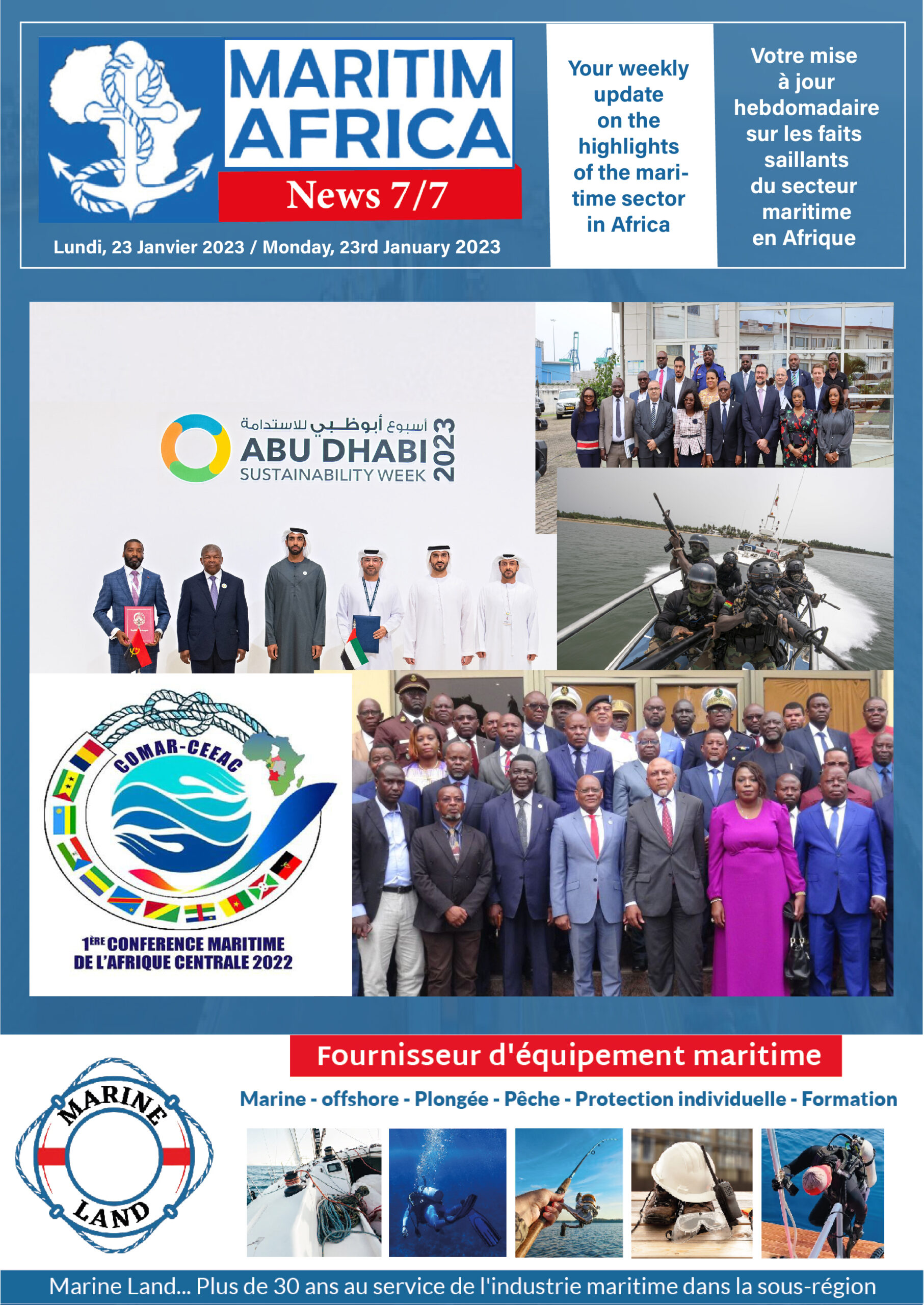 Maritimafrica News 7/7 (Semaine du 16 au 22 janvier 2023)