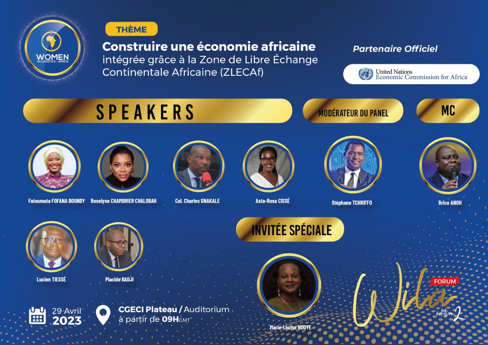 Forum WILA 2023 : Construire une économie Africaine intégrée grâce à la Zone de Libre Echange Continentale Africaine (ZLECAf): Défis, Opportunités & Actions
