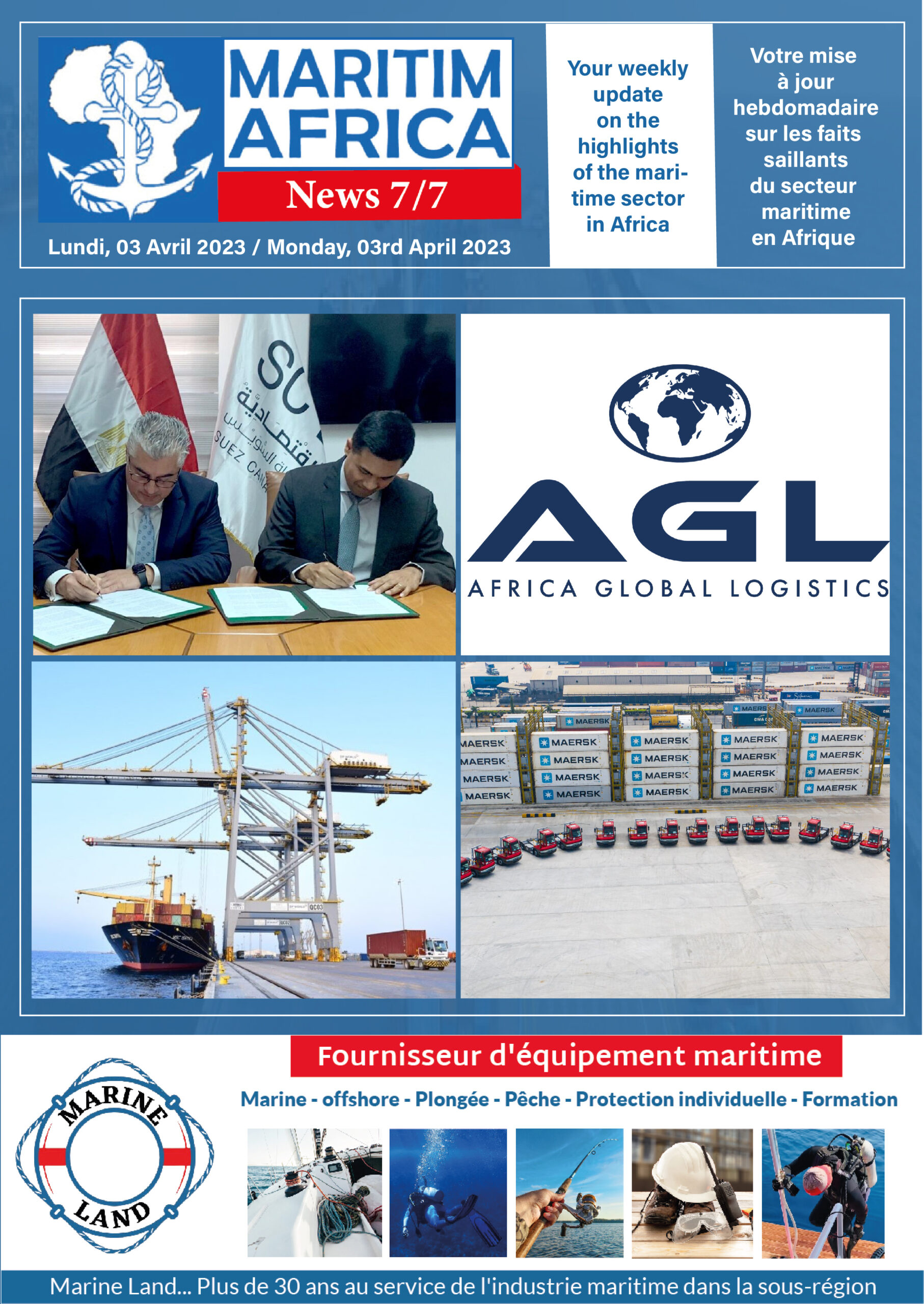 Maritimafrica News 7/7 (Semaine du 27 mars au 02 avril 2023)