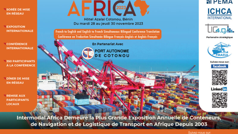 Intermodal Africa, Hôtel Azalaï Cotonou, Bénin du mardi 28 au jeudi 30 novembre 2023
