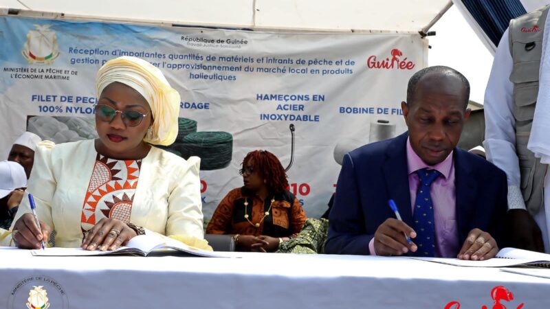 Guinée Conakry  : Soutien à la pêche artisanale avec la signature d’une convention de mise à disposition d’intrants et d’équipements