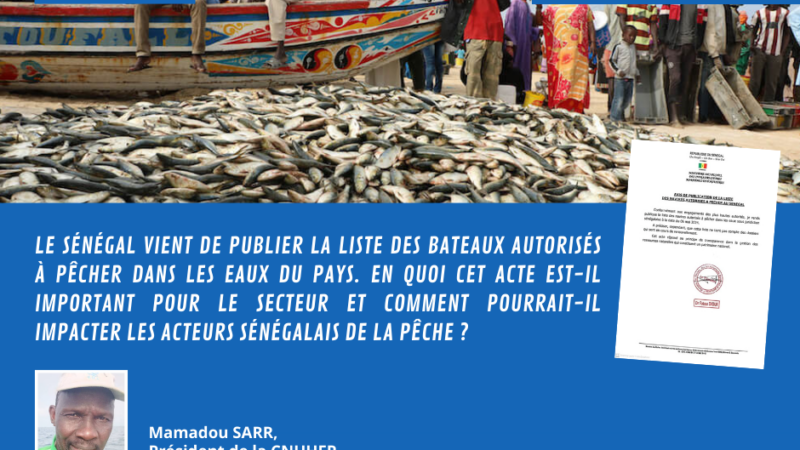 Vox Pop : Le Sénégal vient de publier la liste des bateaux autorisés à pêcher dans les eaux du pays. En quoi cet acte est-il important pour le secteur et comment pourrait-il impacter les acteurs sénégalais de la pêche ?