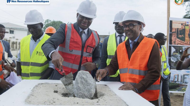 Côte d&rsquo;Ivoire – Cérémonie de pose de la première pierre du Nouveau centre de surveillance des pêches